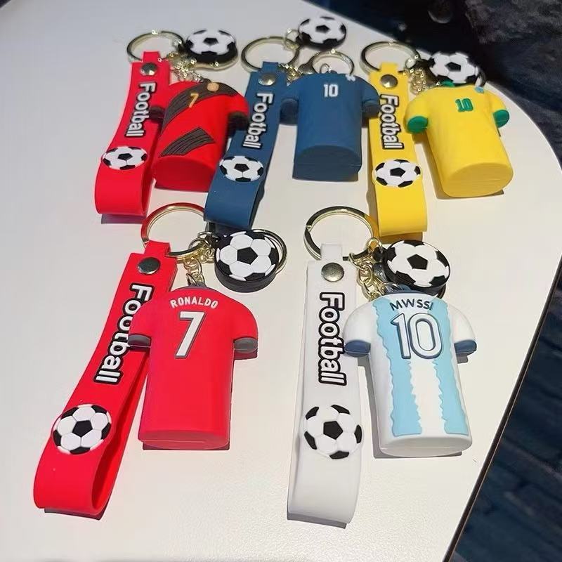 Copa do Mundo de Futebol Celebrity Camisa Chaveiro Mbappe Messi Neymar