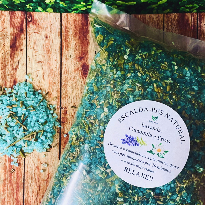 Escalda pés 1kg Lavanda com Camomila e Ervas em Oferta na Shopee