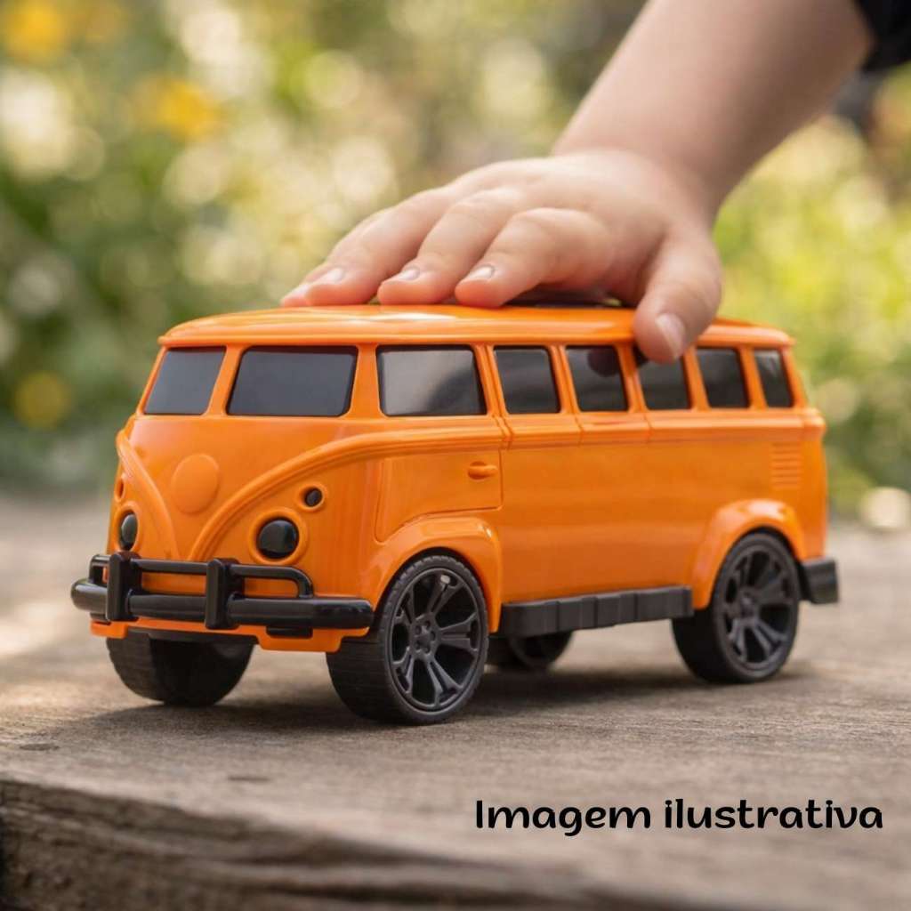 Carrinho Kombi Brinquedo Infantil – Plástico Resistente – Cores Sortidas - Brinquedos de menino