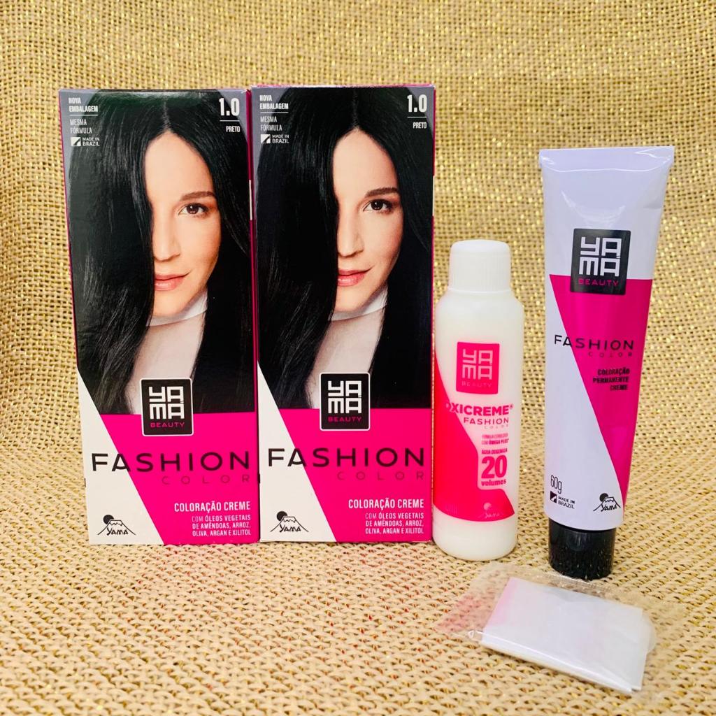 kit 2un Coloração Yamá Beauty Care Mini Kit Fashion Color escolha sua cor