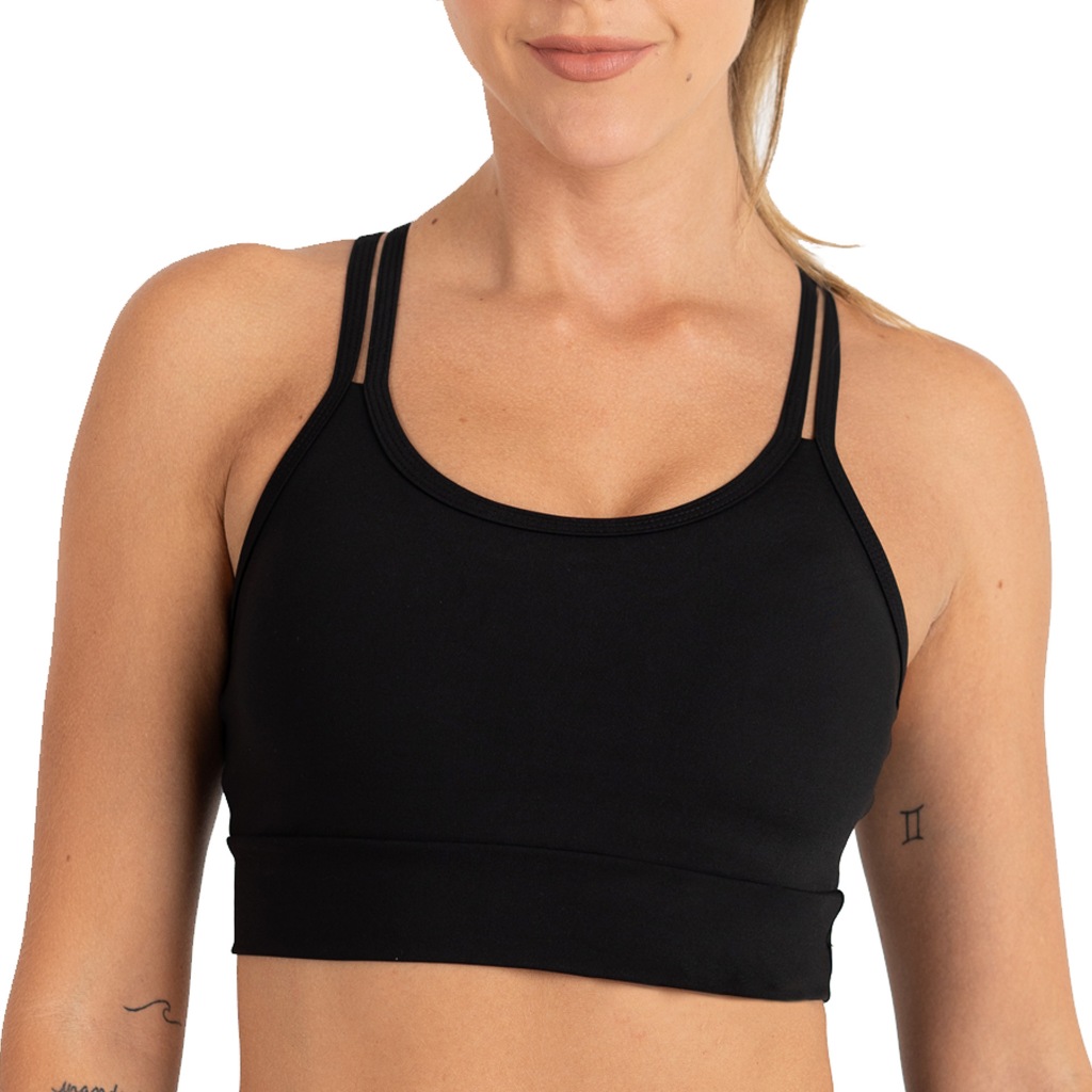 Top Academia Com Alça e Bojos Removíveis Alta Sustentação