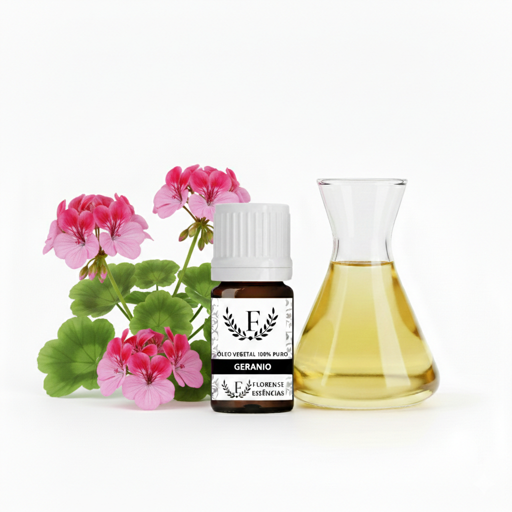 Óleo Vegetal de Gerânio 100% Natural e Puro 10 ml