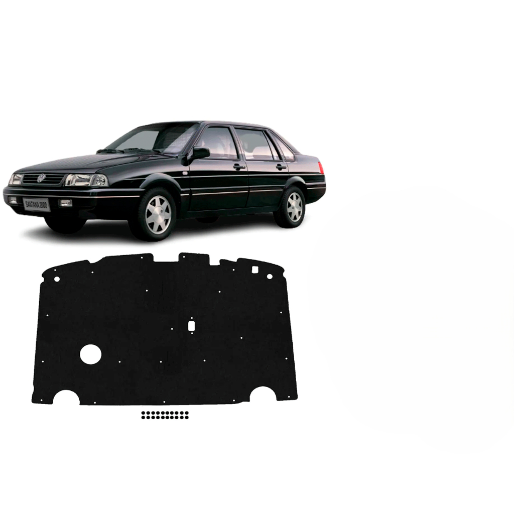 Forro Manta Capô Volkswagen Santana 1991 a 2006 Autoadesivo com Presilhas Térmico Acústico