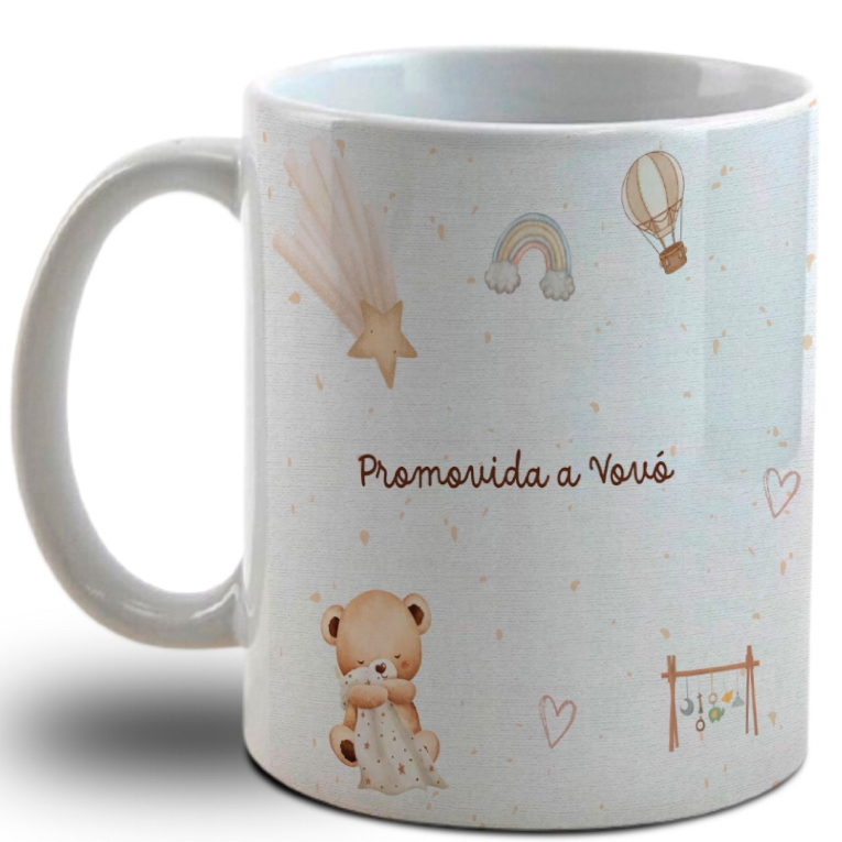 Caneca Promovida a Vovó- Porcelana personalizada
