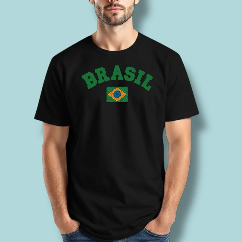 Camiseta Brasil Torcida Futebol Algodão Blusa copa do mundo Hexa
