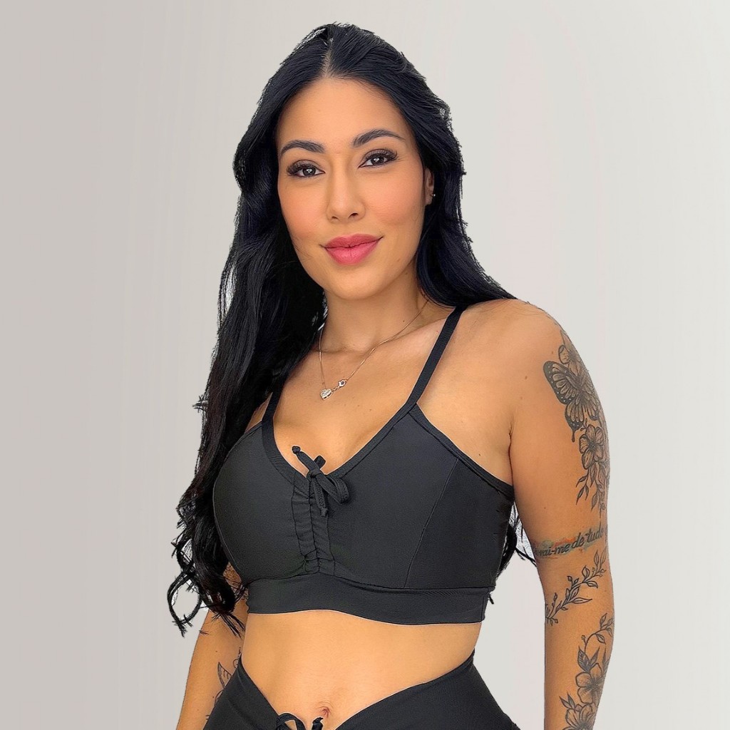 Top Academia Decote Diferenciado Feminino com Alcinhas Arsenall Fitness em Oferta na Shopee