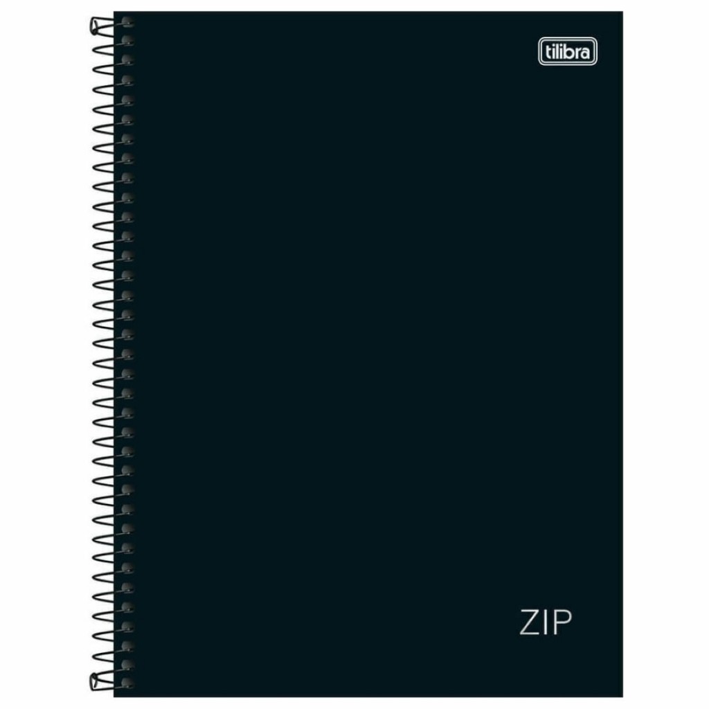 Caderno Universitário Tilibra Zip Preto 10 Matérias 160 Folhas