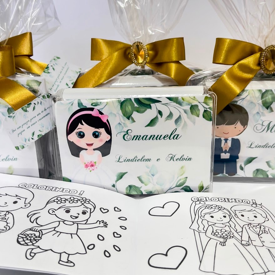 Lembrancinha de Daminha ou Pajens Casamento | Infantil Personalizado com Estojo e Livrinho