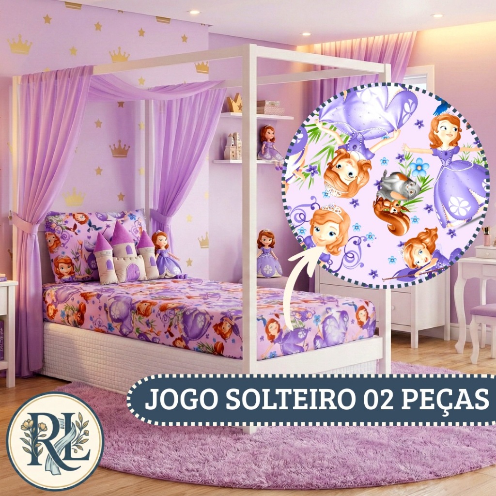 Jogo de Lençol Solteiro 02 Peças Estampas Sortidas Oferta
