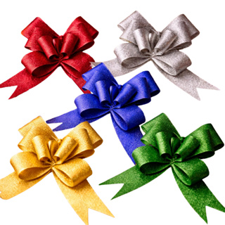 Laço Fácil Grande Glitter Puro 30x480mm – Pacote com 100 Unidades - Festas em Oferta na Shopee