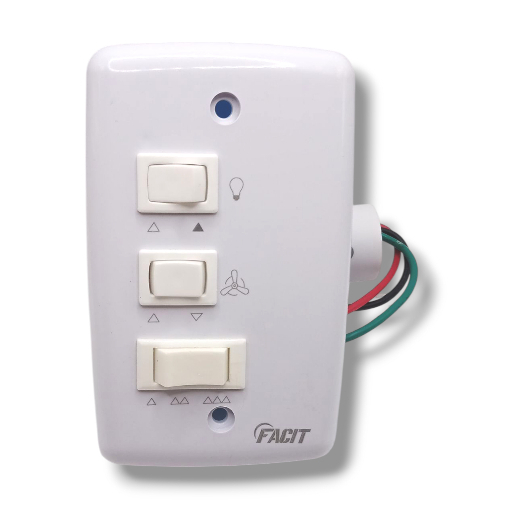 Chave Controle Capacitivo 127v 3 Velocidades Para Ventilador 1 Luz C/ Capacitor