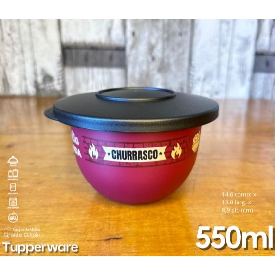 Tupperware Tigela Murano Sabor Na Brasa 550ml Tupper Bacia Bowl