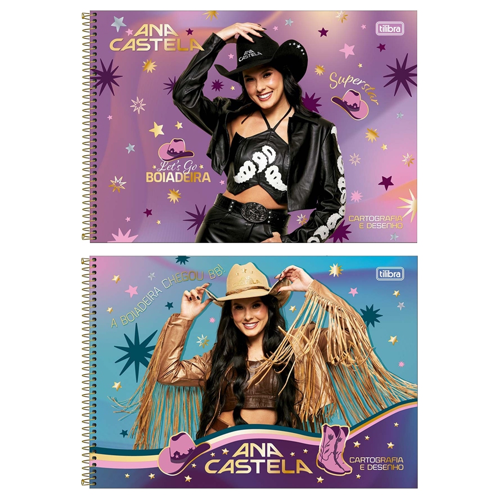 Caderno de Desenho Espiral Tilibra Ana Castela em Oferta na Shopee