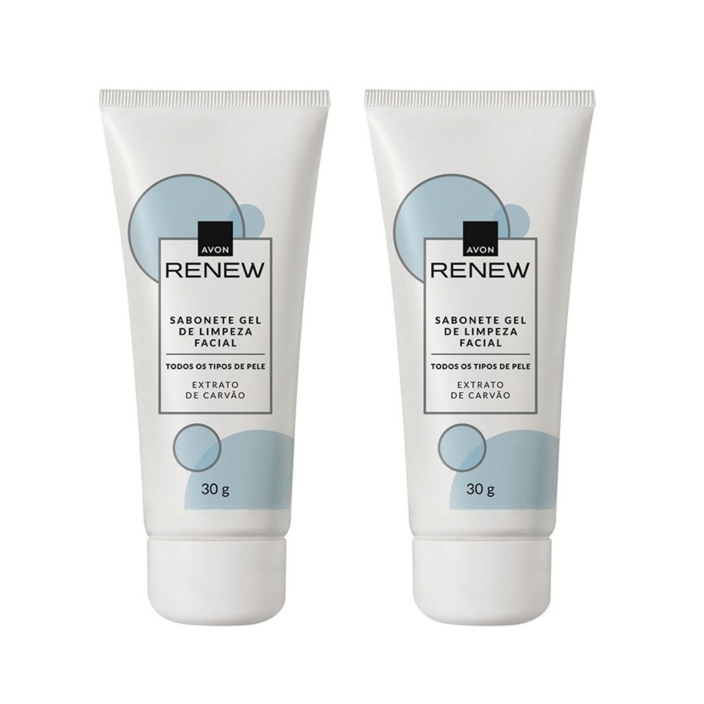 Kit 02 Gel De Limpeza Facial Avon Renew 30g Skin Care