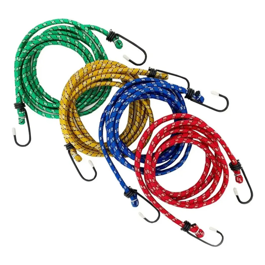 Kit 4 unidades Corda Elástica 2 Metros x 8mm com Gancho Fertak em Oferta na Shopee