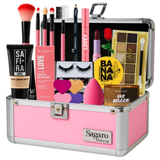 Maleta De Maquiagem Kit Completo Exclusivo Lindo Para Presente em Oferta na Shopee