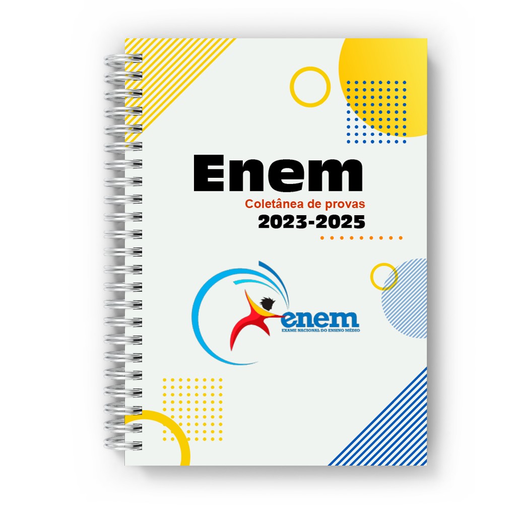 Apostila ENEM 2025 com 3 ANOS de Provas + Gabaritos + Folhas de Redação (Provas de 2023 a 2025)