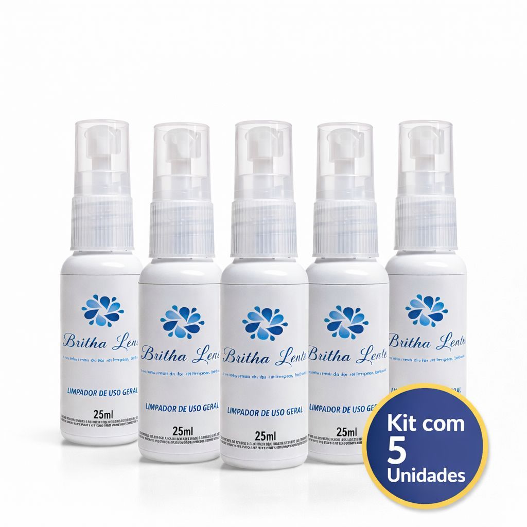 Kit 5 Spray Limpa Lentes Óculos Telas Celular Notebook Brilha Lentes