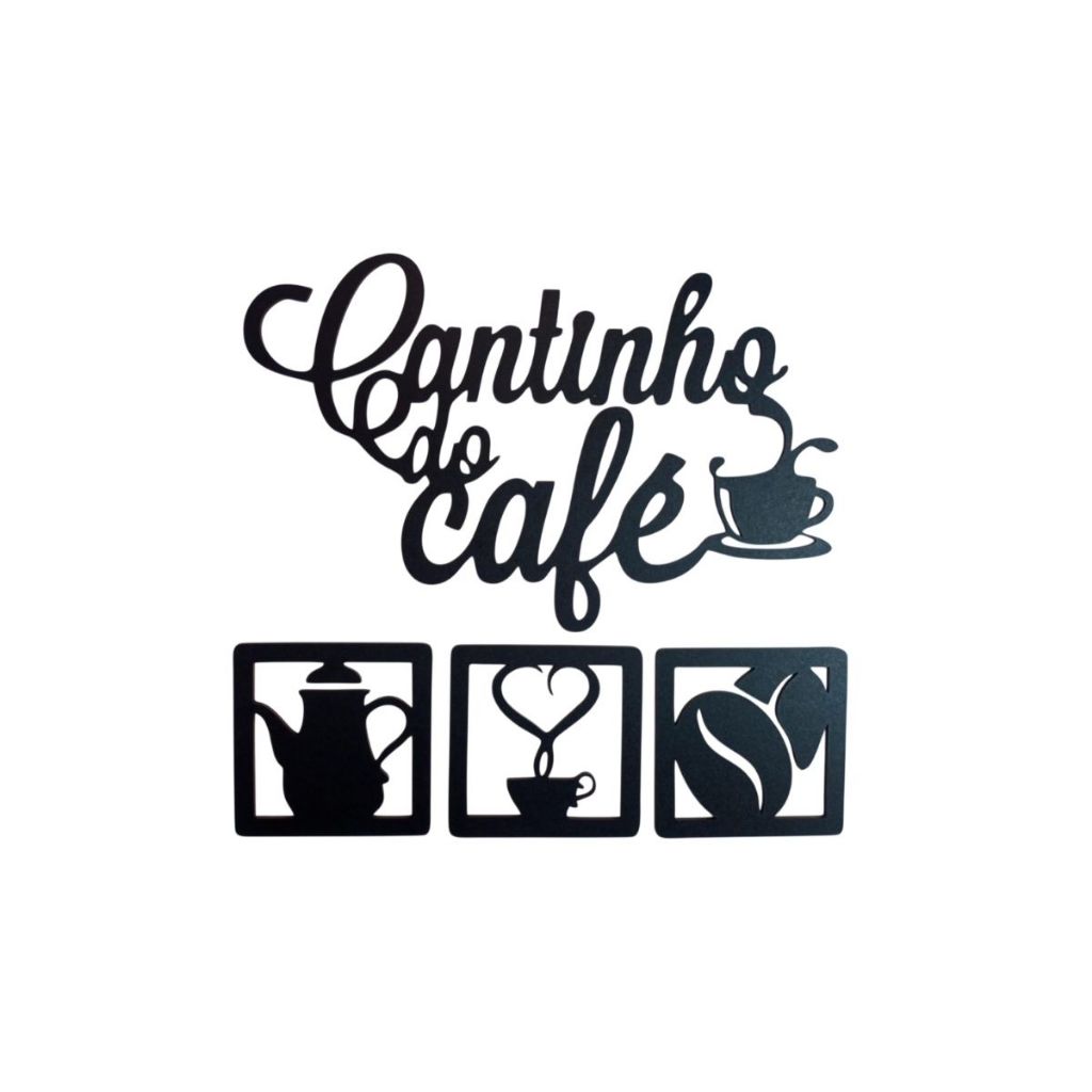 Cantinho do café Kit com 4 peças placas decorativas MDF 3mm Corte a laser em Oferta na Shopee
