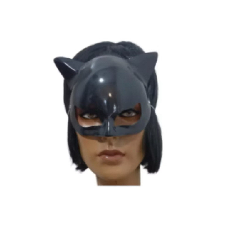 MÁSCARA MULHER GATO | MATERIAL: PLÁSTICO | FANTASIA | COSPLAY | CARNAVAL | FESTA | GATA | TEMÁTICA | ADULTO | HALLOWEEN