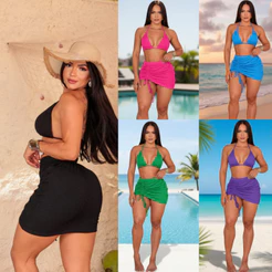 Biquini com Sainha Anarruga - Conforto e Leveza com Tecido Premium Moda Praia