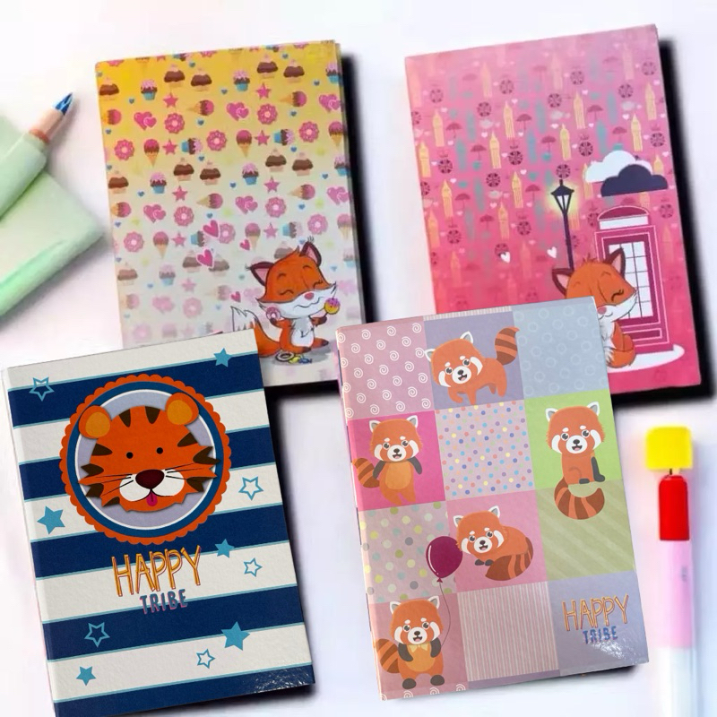 Kit 5 Cadernos Brochurão Capa Dura GrandeHappy Tribe e Woof 96 Folhas em Oferta na Shopee