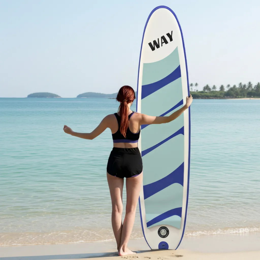 Stand Up Paddle Prancha Surf Inflável 243cm 90kg C/ Mochila E Bomba Importway