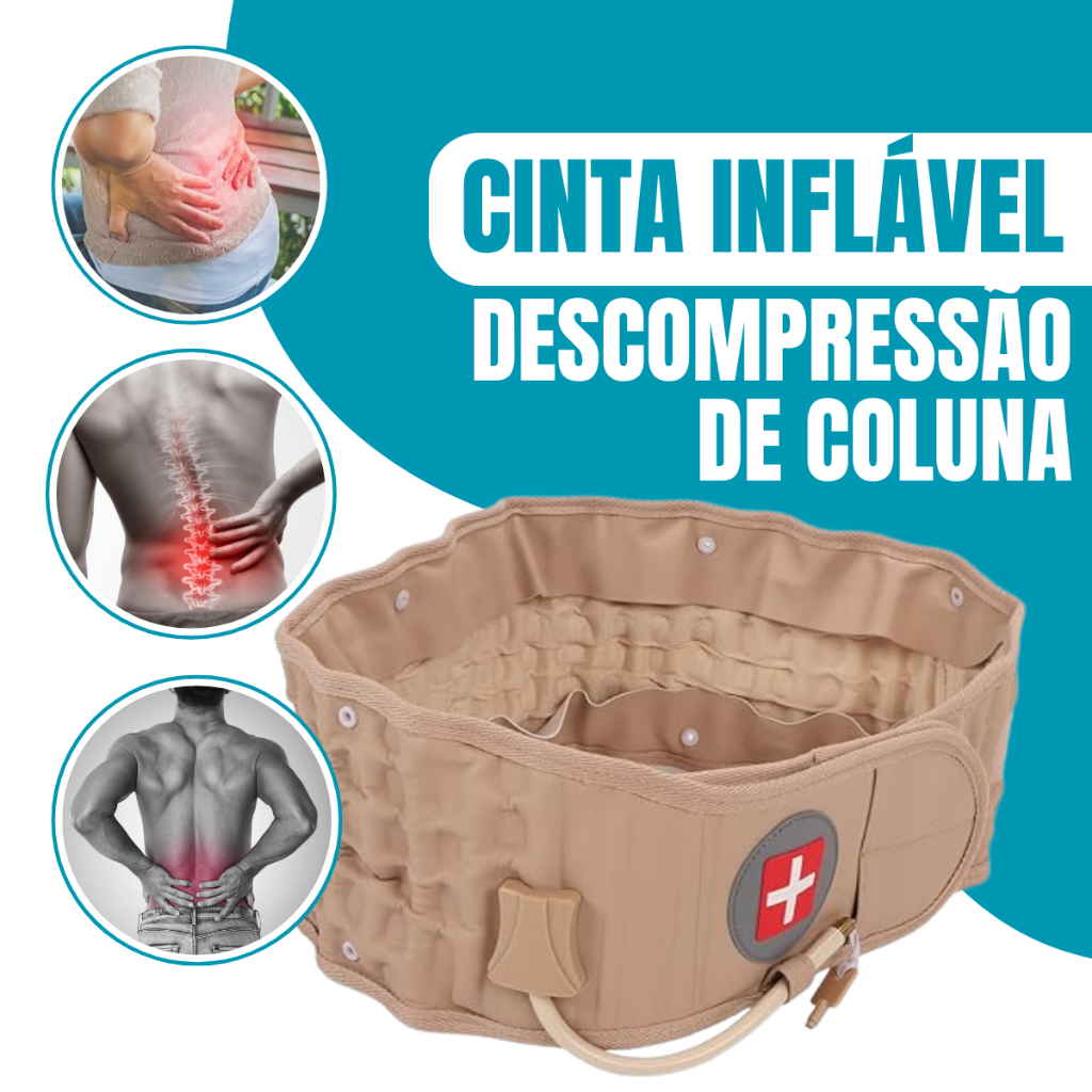 Cinta Lombar de Tração Inflável com Descompressão de Coluna