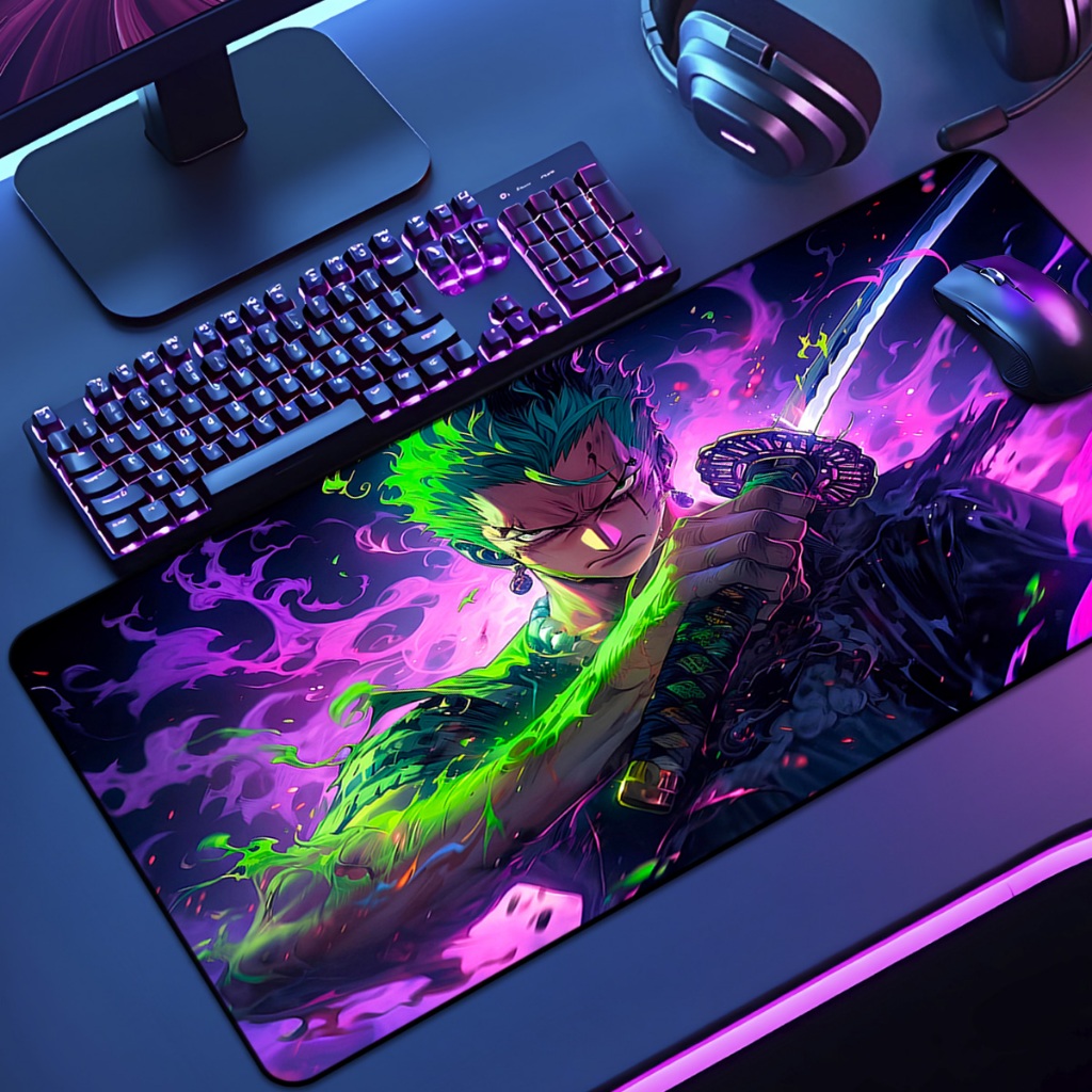 Mouse Pad One piec Gamer XXL Antiderrapante Setup Speed Extra Grande Diversas Estampas E Tamanhos Borda Costurada