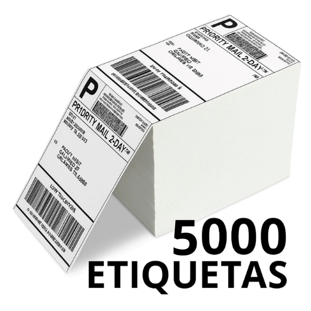 5000 Etiqueta Termica Adesiva Resma 10x15 cm Branca E-Commerce Envios Embalagens  Zebra Elgin Tomate em Oferta na Shopee