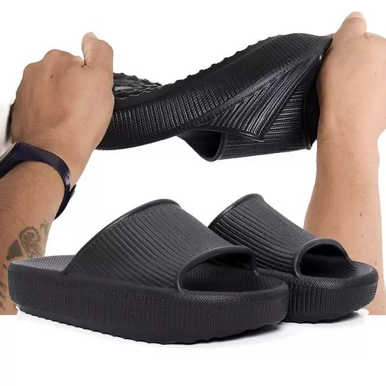 Chinelo nuvem macios sapatos de plataforma antiderrapante confortável