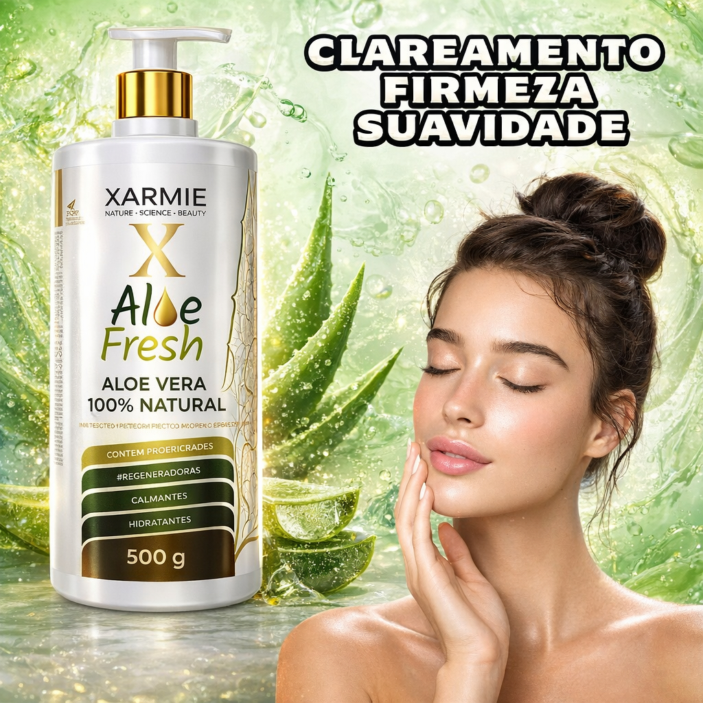 Skin Face Aloe Fresh Babosa Aloe Vera Clareamento Firmeza Suavidade 500g
