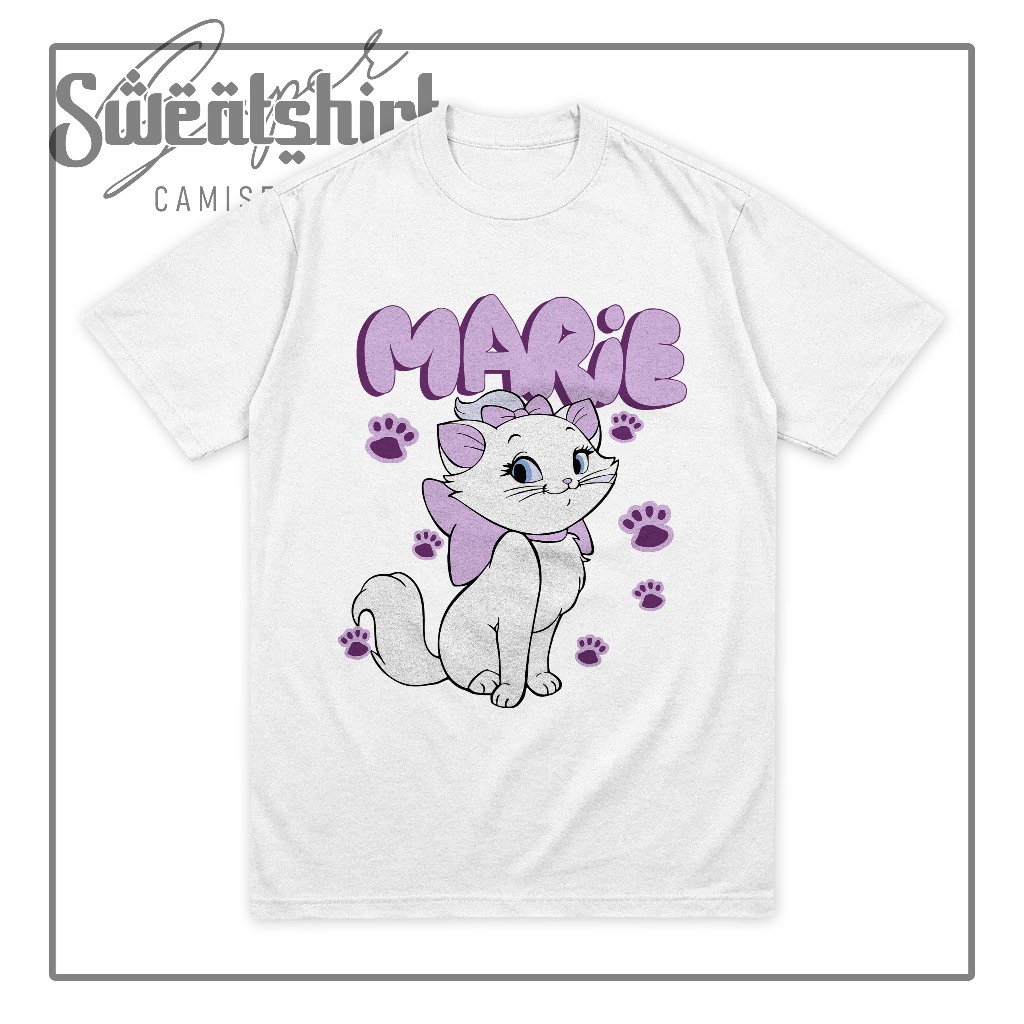 Camiseta Streetwear Estamoa Gatinha Marie Nova