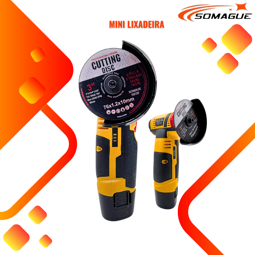 Mini Esmerilhadeira Compacta Angular 21v Portátil Sem Fio