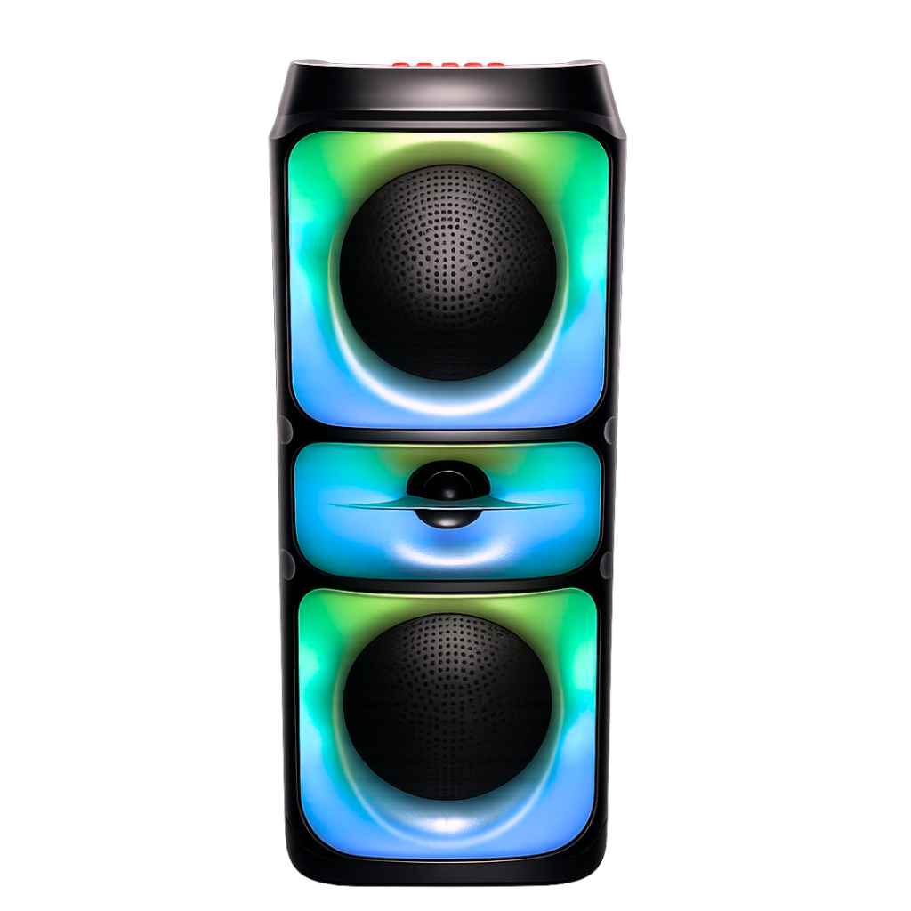 Imagem Caixa de Som Bluetooth Portátil 50W TWS Graves Potentes à Prova d’Água para Festa Praia e Viagem