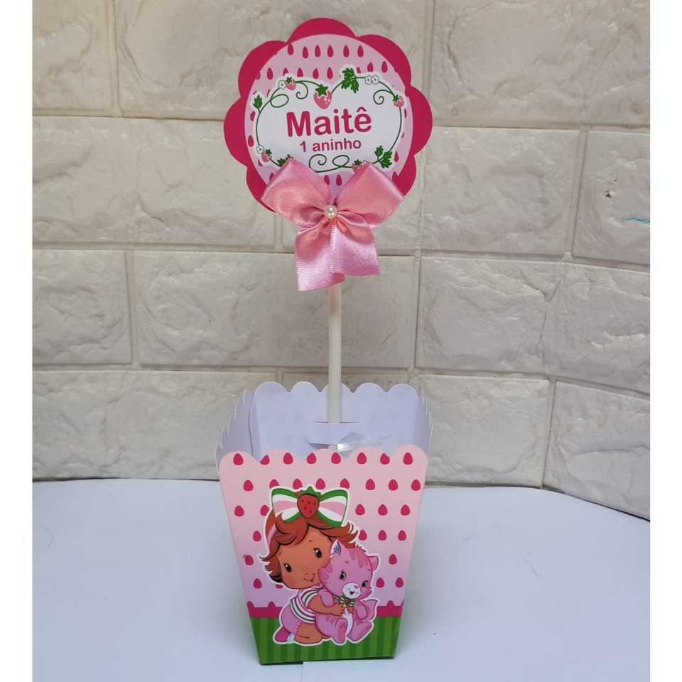 Centro de Mesa Cachepot da Moranguinho Baby Cute Personalizadas Lembrancinhas Festa infantil Aniversario  Caixinhas