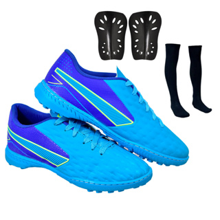 Chuteira Impactor Society Adulto Confortável Uzze Sport + Meião Caneleira em Oferta na Shopee