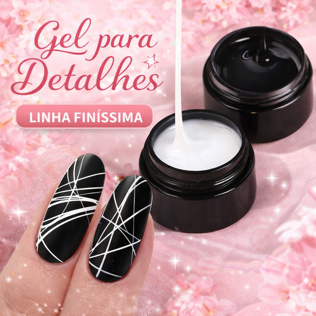 Esmalte em Gel Fio  Line Gel Full Beauty -Web Aranha 💅🕸️ Desenho Nail Art Precisão Efeito Teia UV LED 🚚🇧🇷