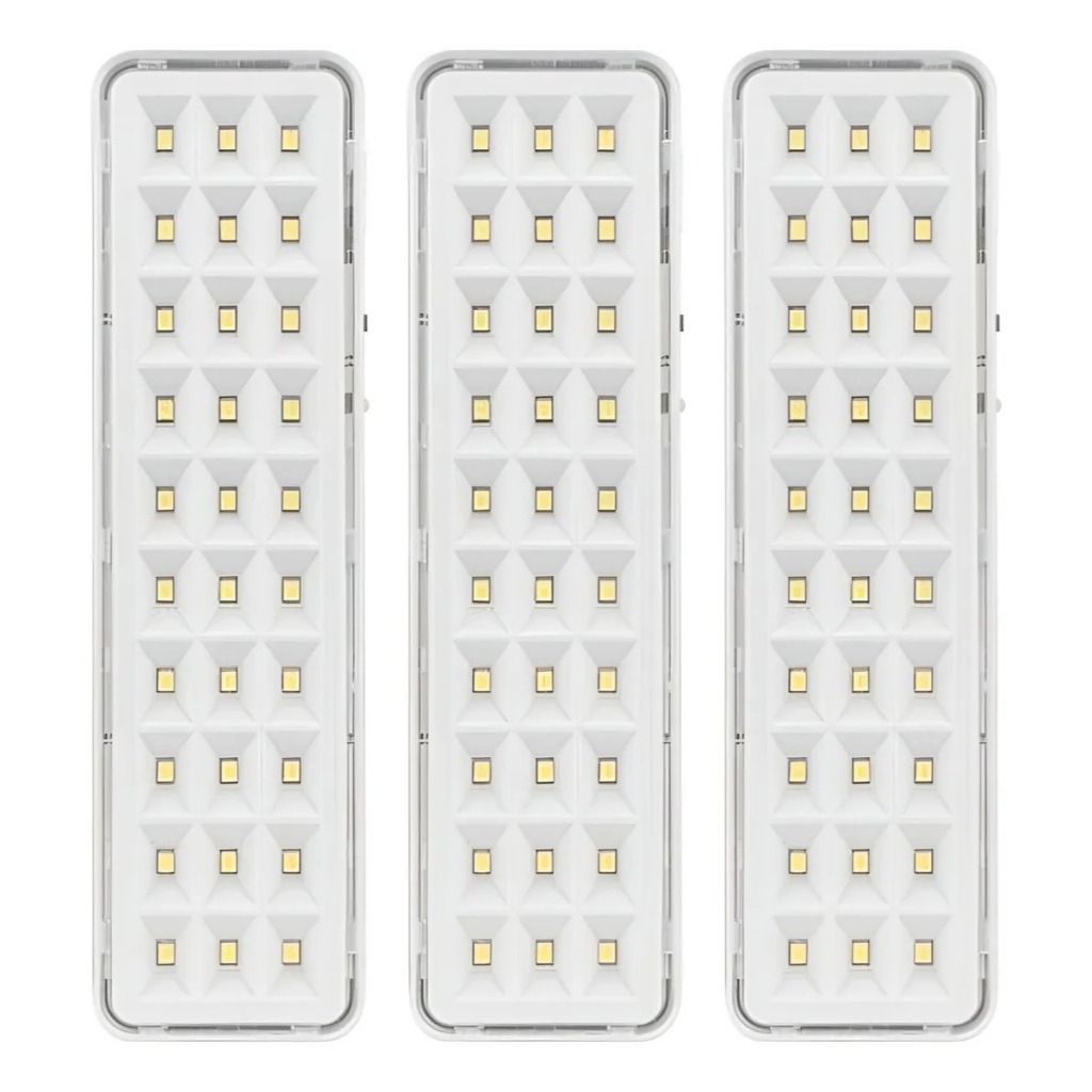 Kit Luminária Emergência Lâmpada 30 Leds Recarregável Bivolt Luz Branca Fria 6500K - ASUS