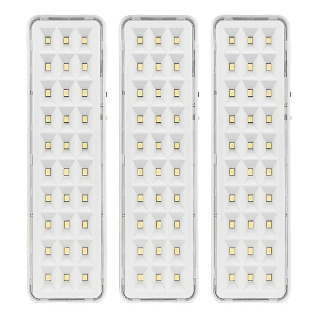 Kit Luminária Emergência Lâmpada 30 Leds Recarregável Bivolt Luz Branca Fria 6500K - ASUS