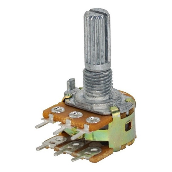 2 PEÇAS POTENCIÔMETRO DUPLO LINEAR 100K 100KB L20 E OUTRAS QUANTIDADES OFERTA IMPERDÍVEL