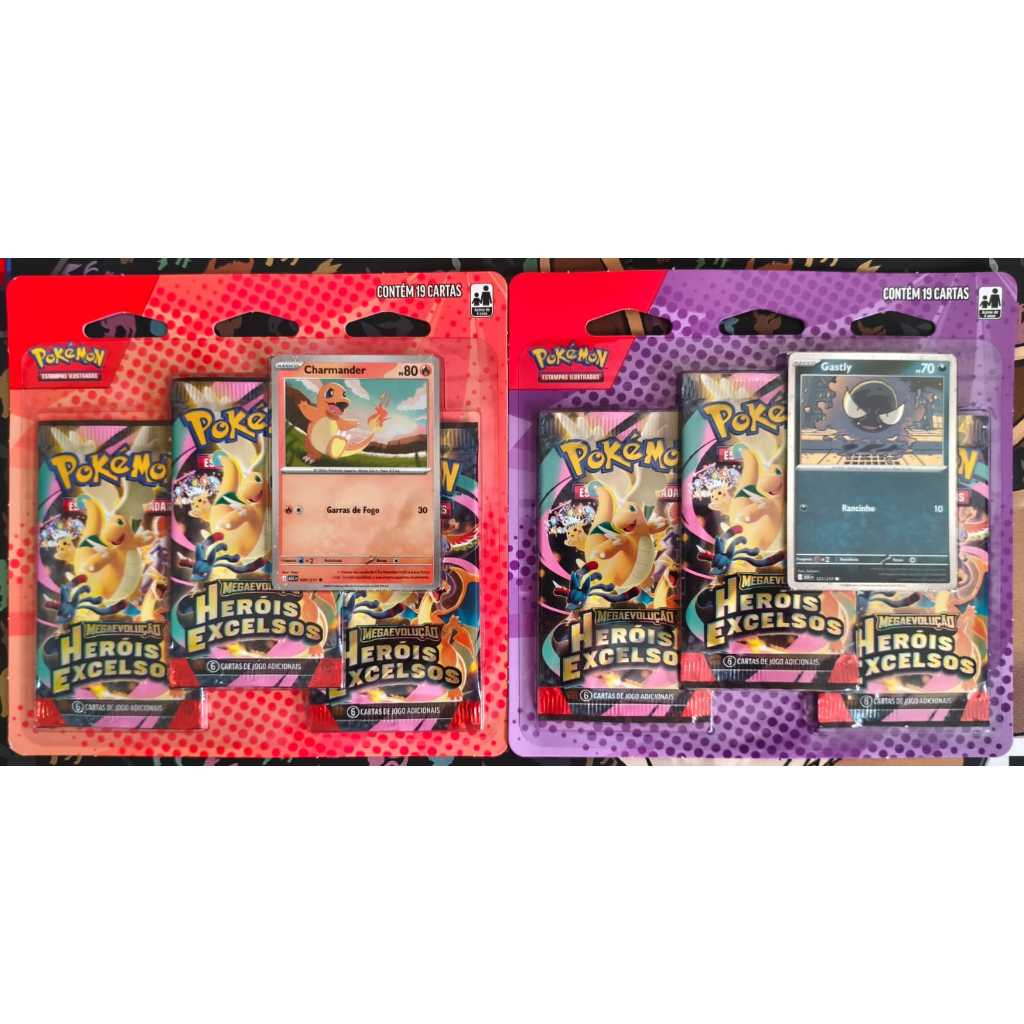 Blister Triplo Heróis Excelsos Pack com 2 Unidades ME02.5 - Pokémon TCG em Oferta na Shopee