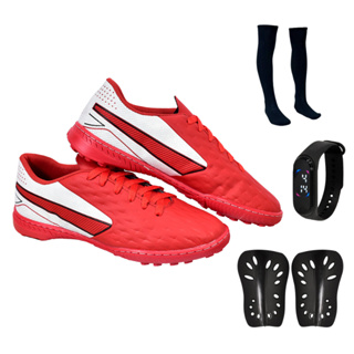 Chuteira Impactor Society Adulto Novo Uzze Sport + Meião Relógio Caneleira em Oferta na Shopee