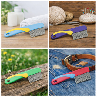 Pente Fino Aço Inox Para Carrapatos Piolhos Lêndeas Profissional Com Cabo Ergonômico em Oferta na Shopee