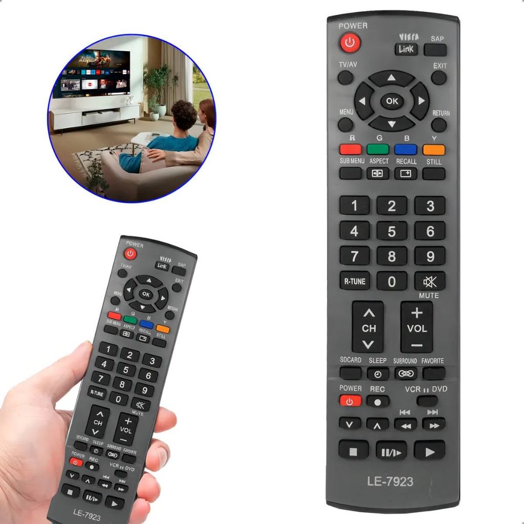 Controle Tv Plasma Panasonic Viera Th-42pv70lb E 42pv80lb Varios modelos Antigos e 100%