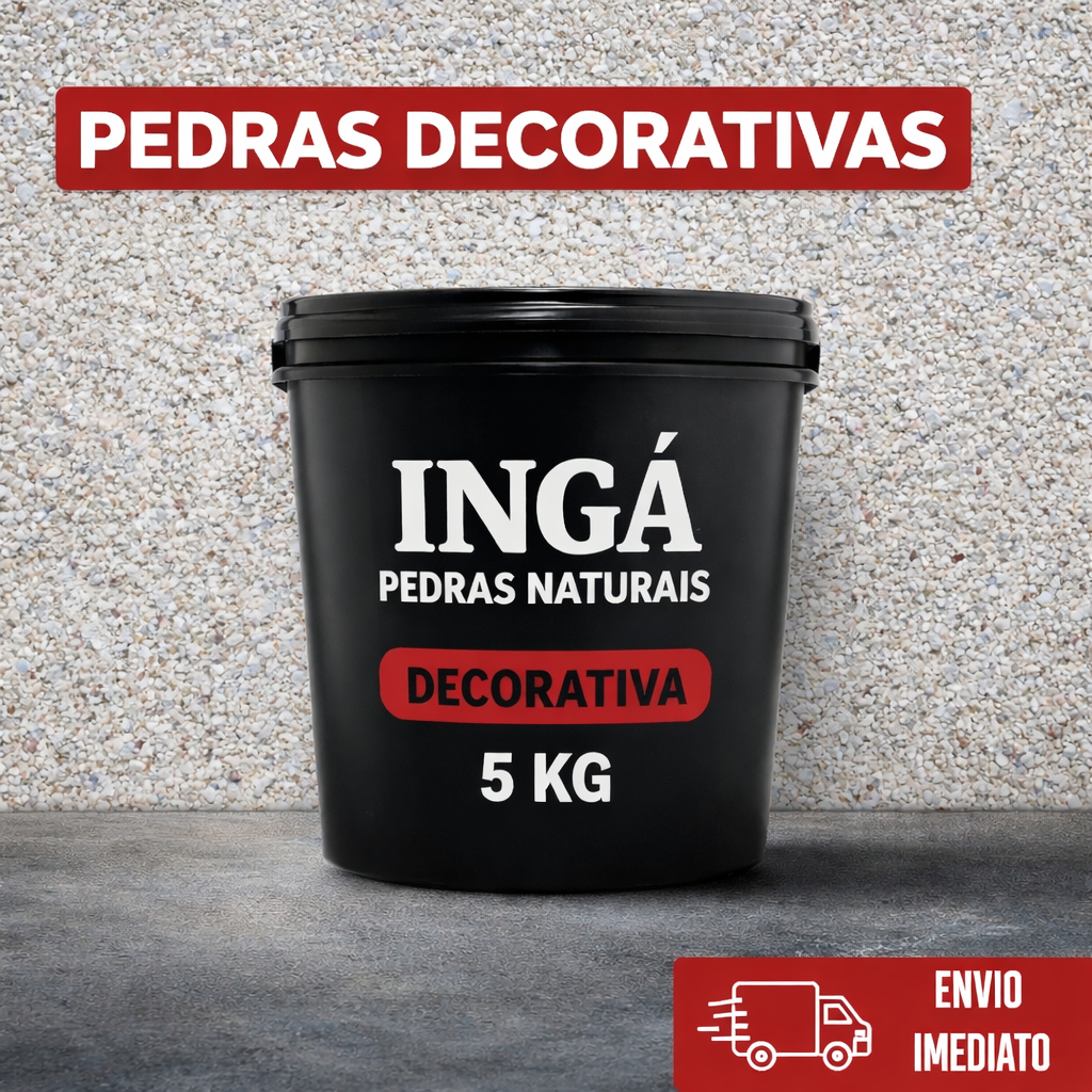 Revestimento Pedras Natural Ingá 5kg Acabamento de Efeito Decorativo para Paredes Escadas Banheiros