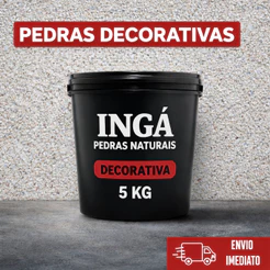 Revestimento Pedras Natural Ingá 5kg Acabamento de Efeito Decorativo para Paredes Escadas Banheiros