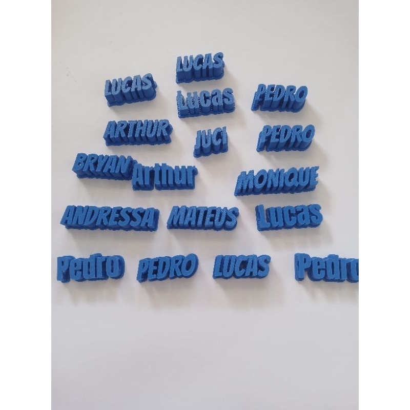 Kit com 4 Nomes personalizados para canetas em impressão 3D NÃO ACOMPANHA CANETA