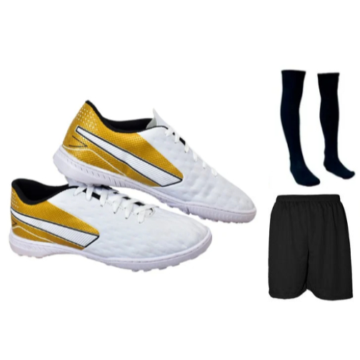 Chuteira Impactor Society Adulto Lançamento Uzze Sport + Meião Short