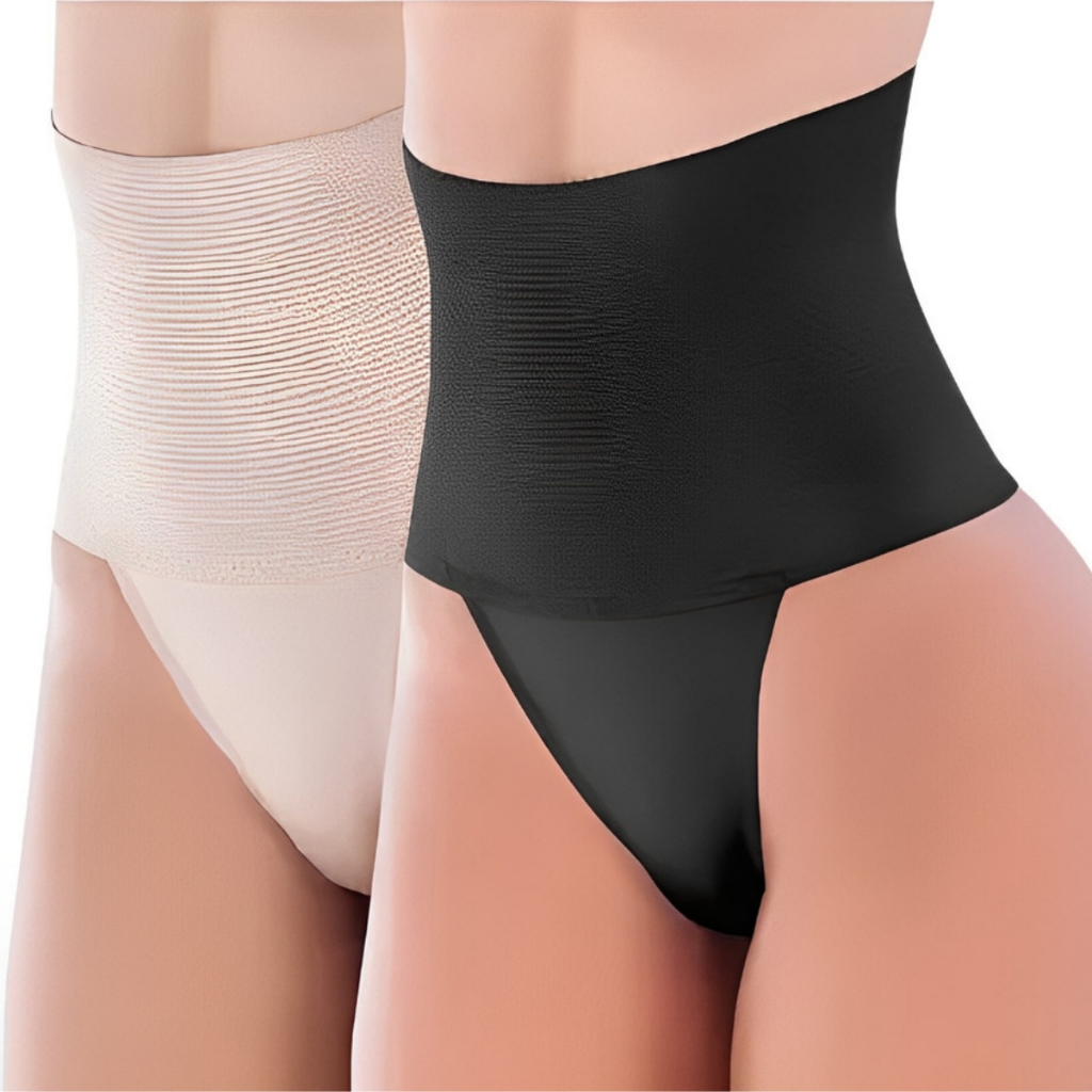 Kit Calcinha Cinta Modeladora Preta